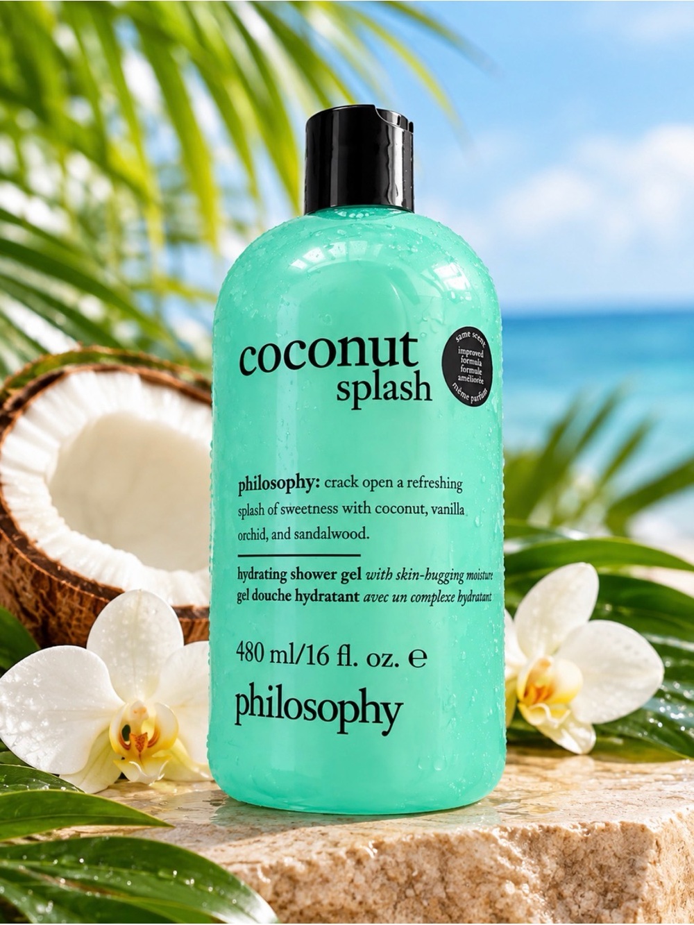 Philosophy Coconut Splash Hydrating Shower Gel - Aqua Green New and sealed